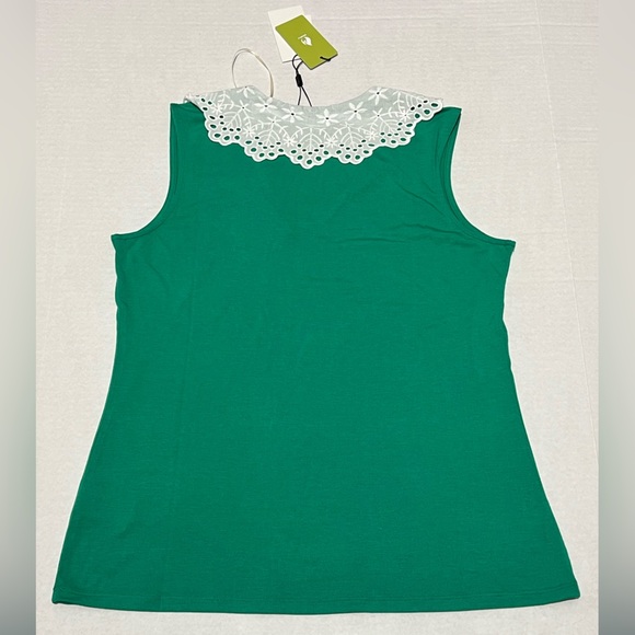 H by Halston -Womens Green Sleeveless Top Sz. SM - Picture 7 of 7